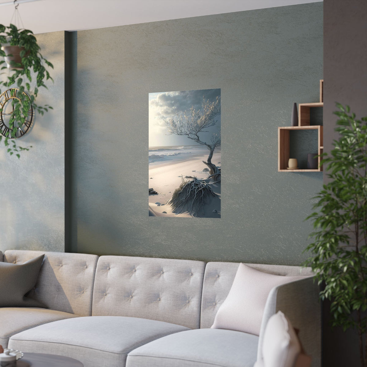 Coastal Driftwood Beach Poster
