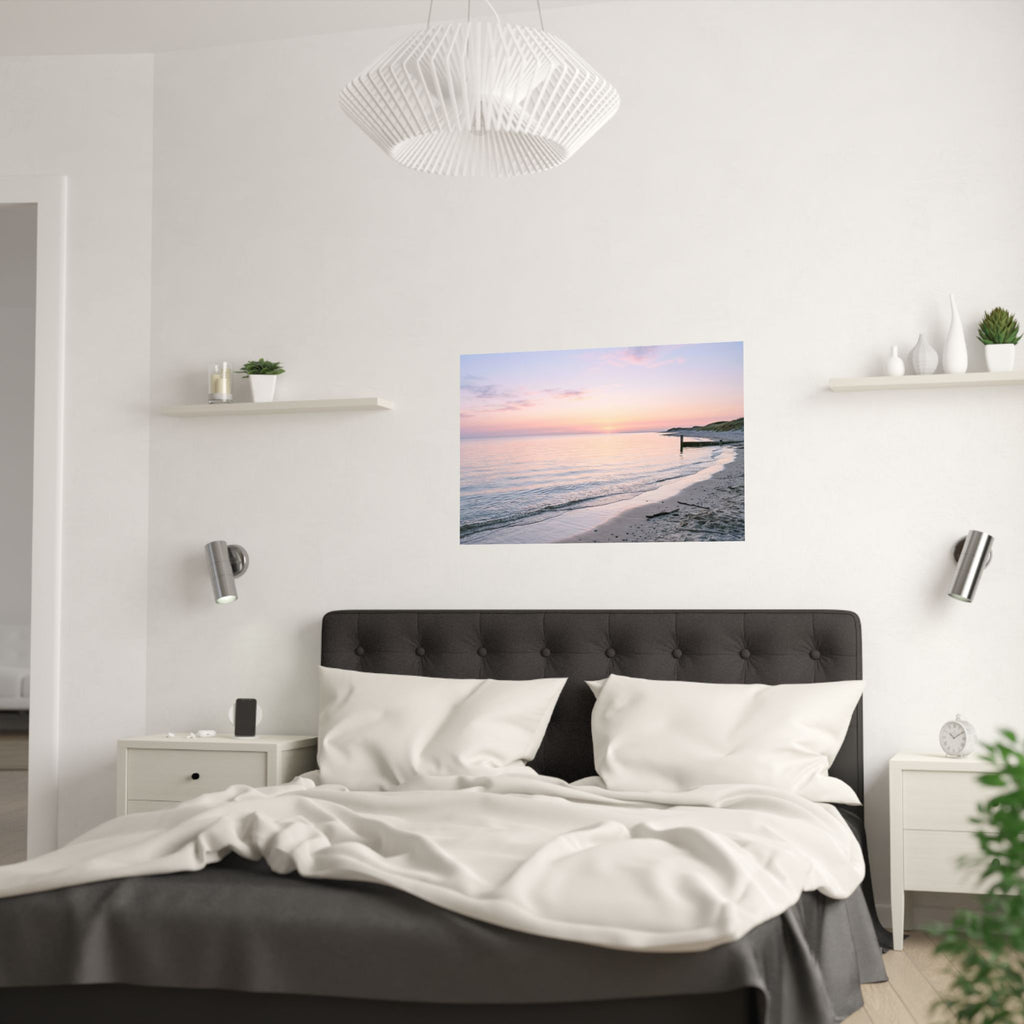 Pastel Beach Sunrise Poster