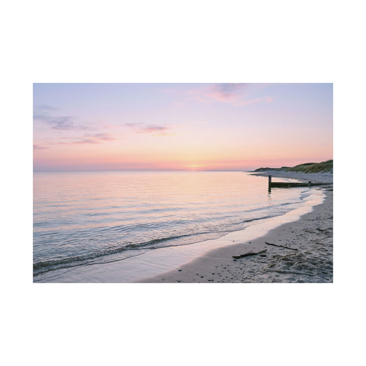Pastel Beach Sunrise Poster