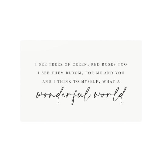 It's A Wonderful World Print