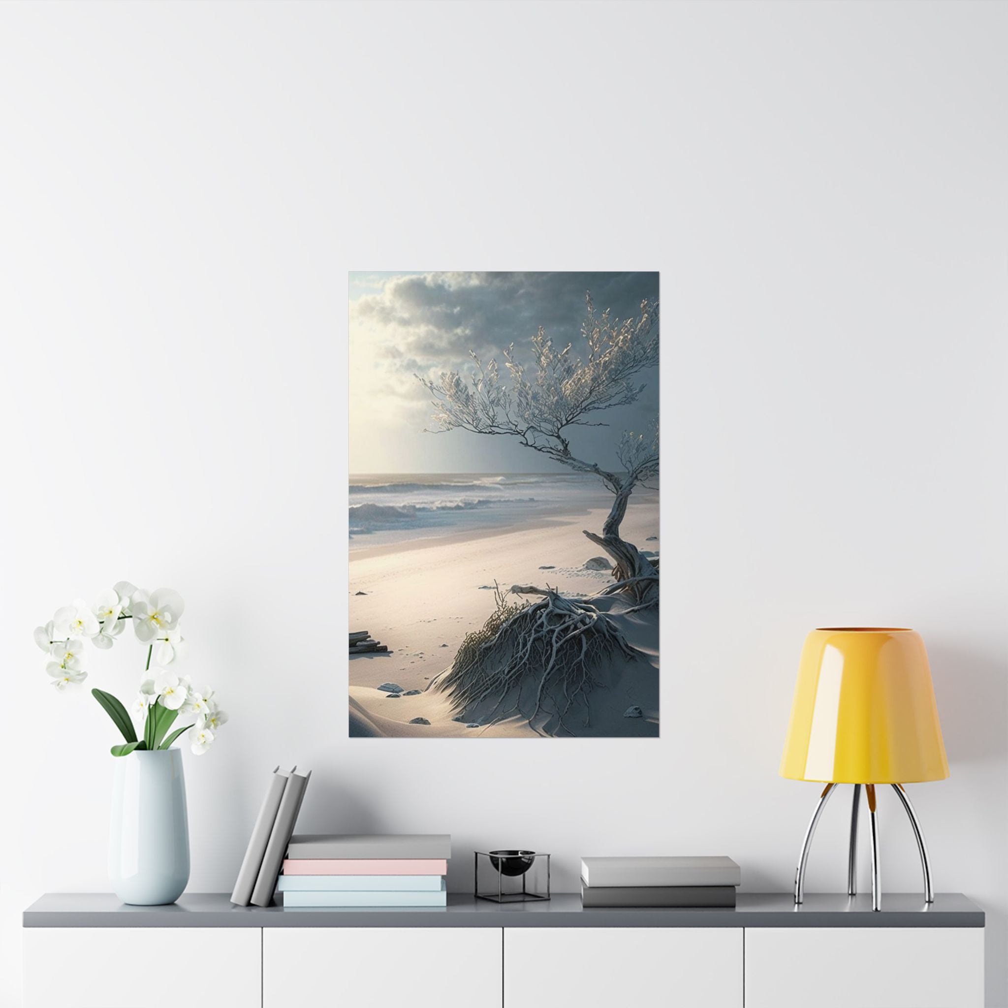 Coastal Driftwood Beach Poster