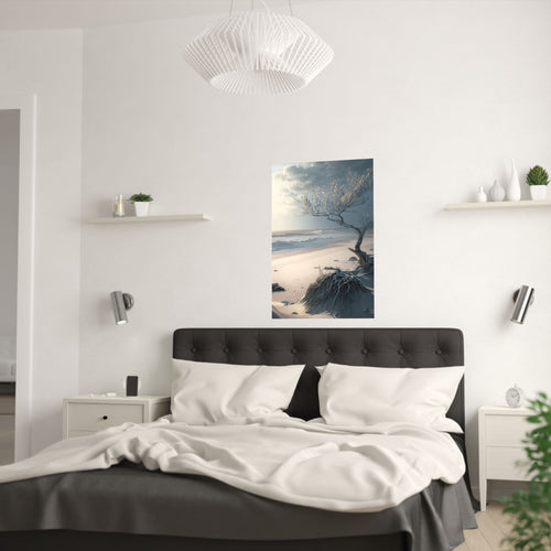 Coastal Driftwood Beach Poster