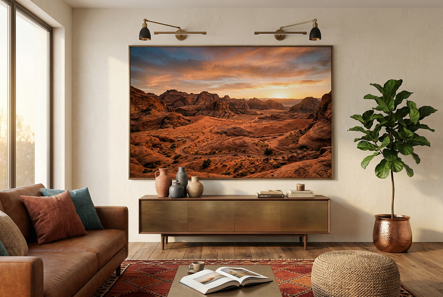 Desert Sunset Poster