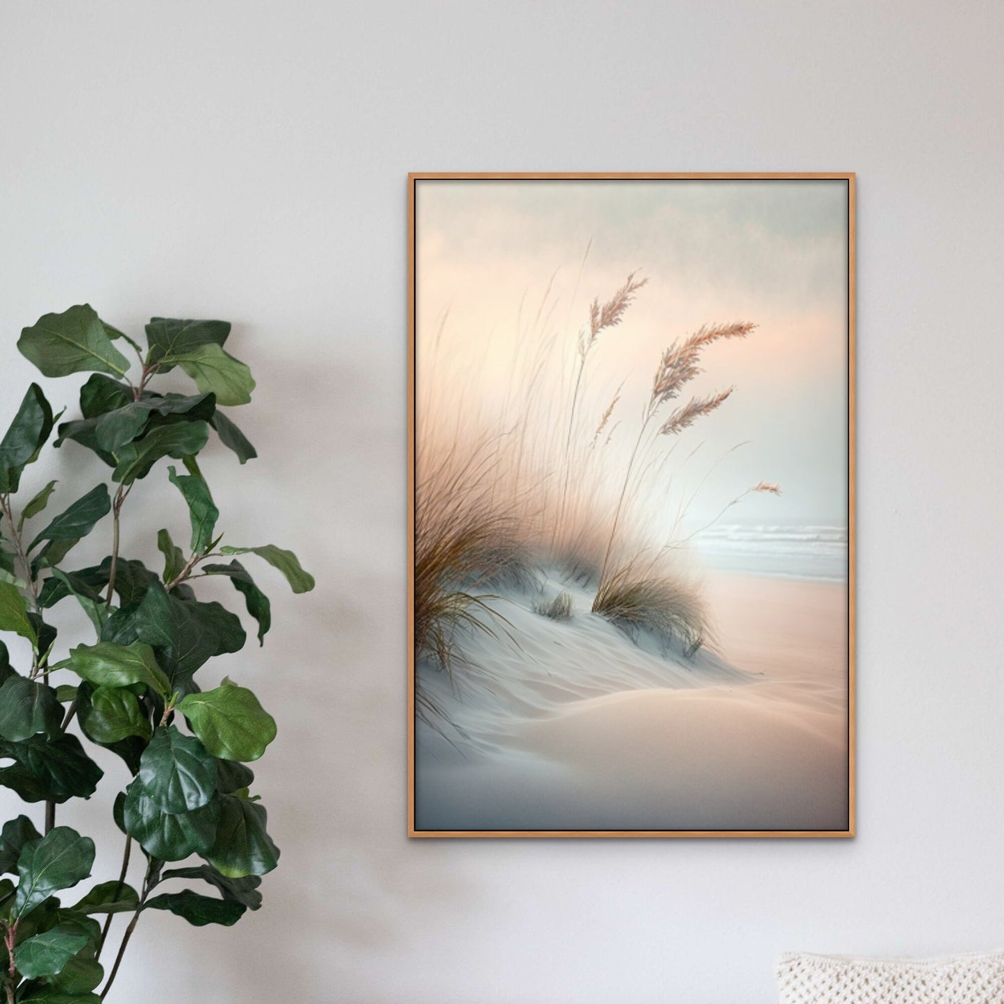 Beach Wall Art | Coastal Printable | Blue Sky Sand Digital Download | Calm Wall Decor | Light Blue Tan Art Print | Beach House Digital Print