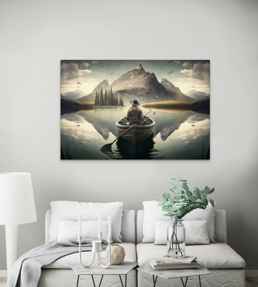 Wilderness Catch: Digital Art Print of an Alaskan Fisherman's Bounty