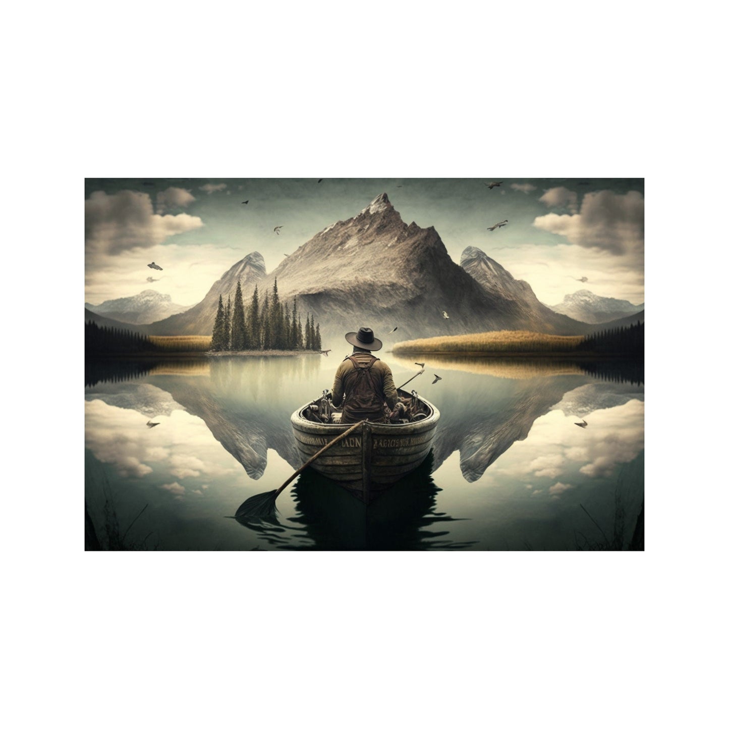 Wilderness Catch: Digital Art Print of an Alaskan Fisherman's Bounty