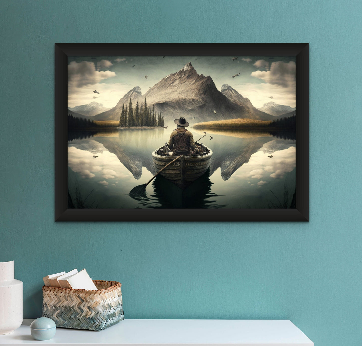 Wilderness Catch: Digital Art Print of an Alaskan Fisherman's Bounty