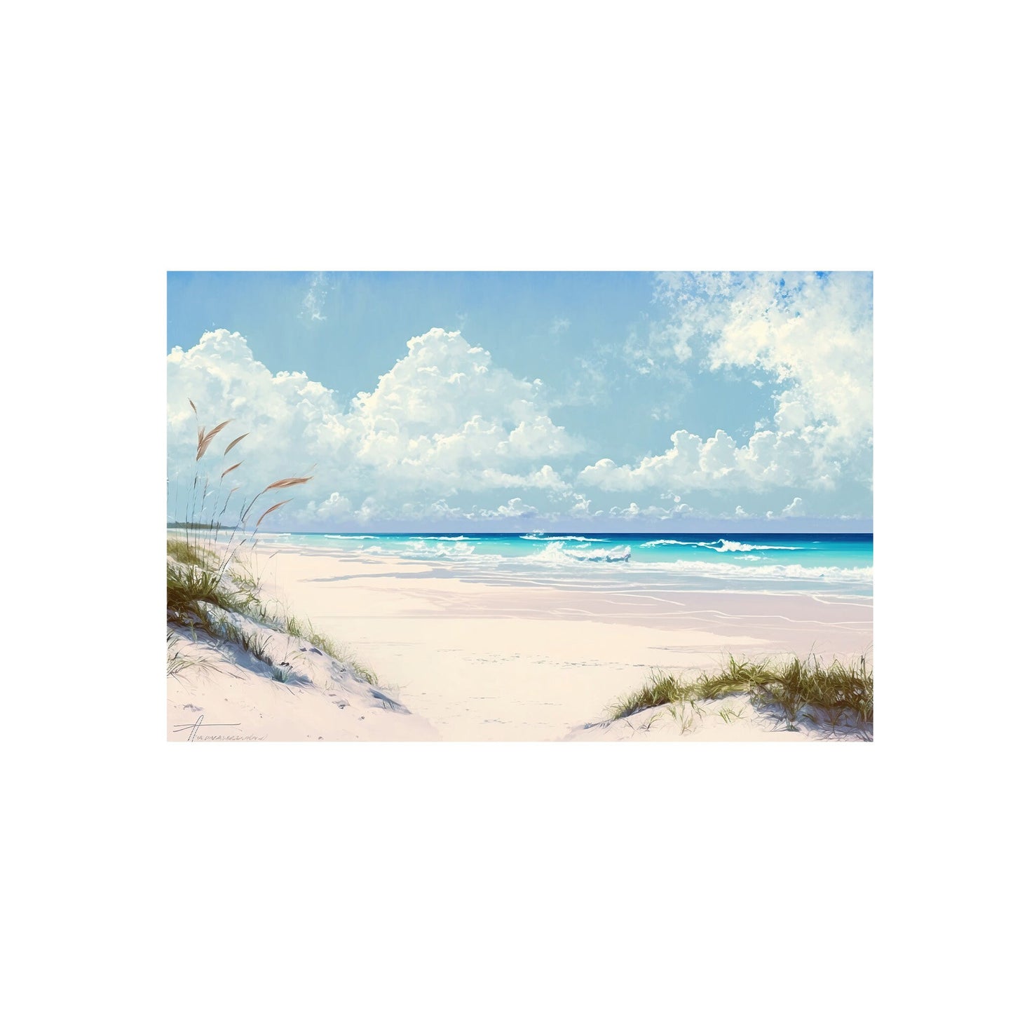 Beach Day Wall Art, Printable, Oil Painting, Downloadable Print, Farmhouse, Cottage, Beach House, Art Print, Digital Art