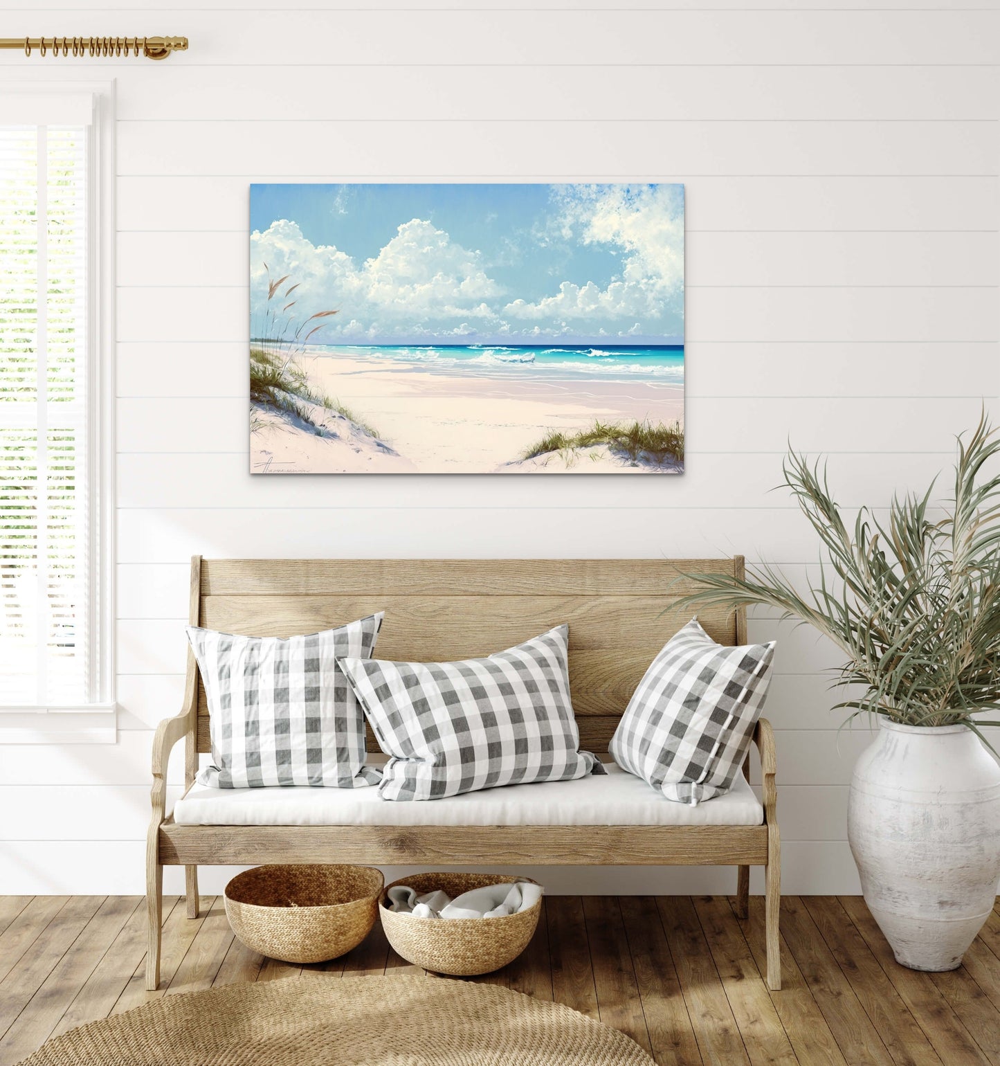 Beach Day Wall Art, Printable, Oil Painting, Downloadable Print, Farmhouse, Cottage, Beach House, Art Print, Digital Art