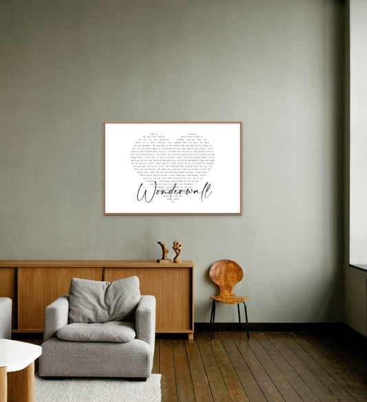 Wonderwall Lyrics Digital Download Poster