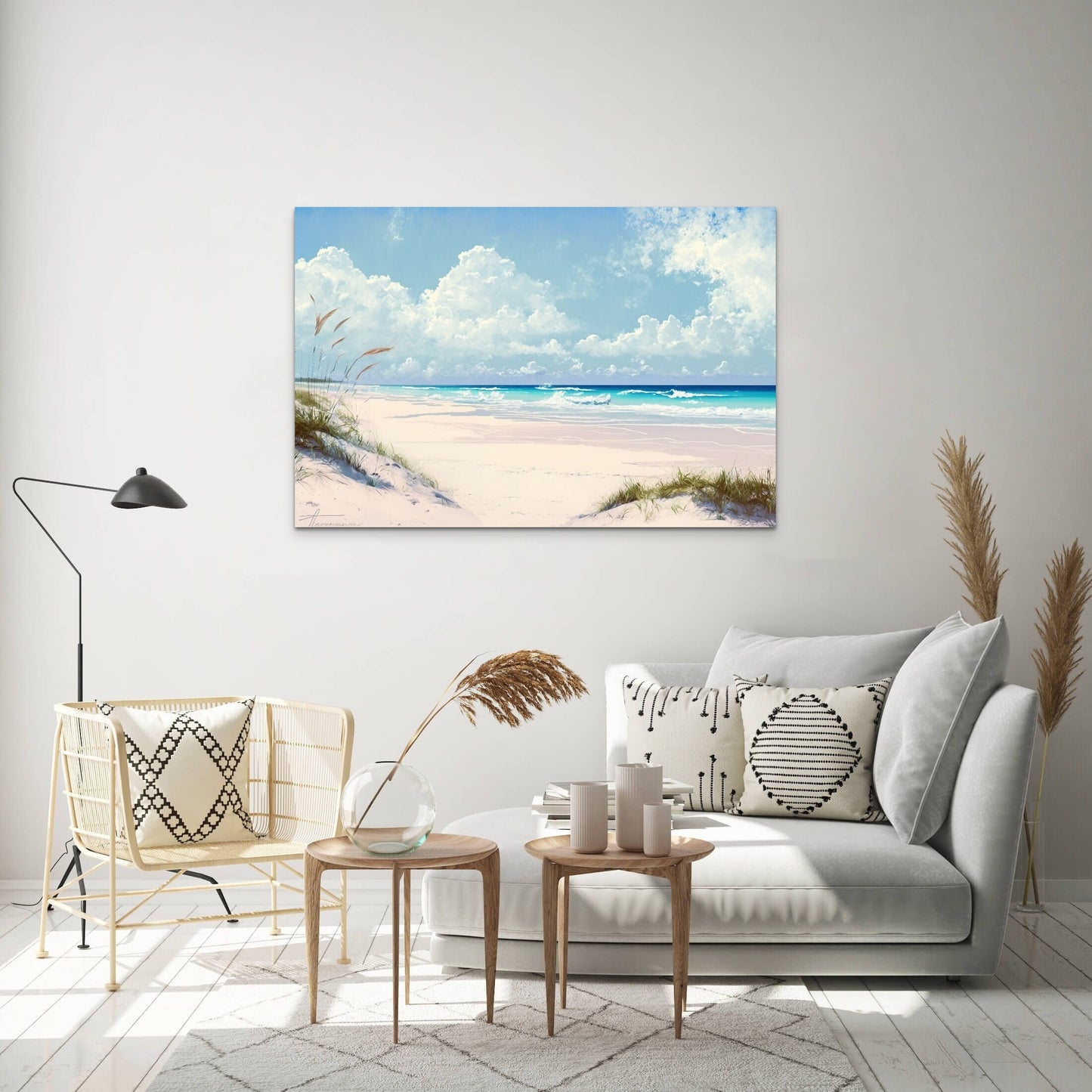 Beach Day Wall Art, Printable, Oil Painting, Downloadable Print, Farmhouse, Cottage, Beach House, Art Print, Digital Art