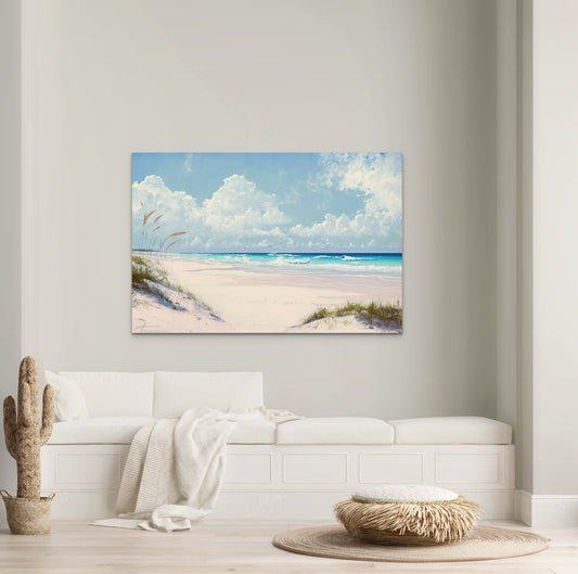 Beach Day Wall Art, Printable, Oil Painting, Downloadable Print, Farmhouse, Cottage, Beach House, Art Print, Digital Art